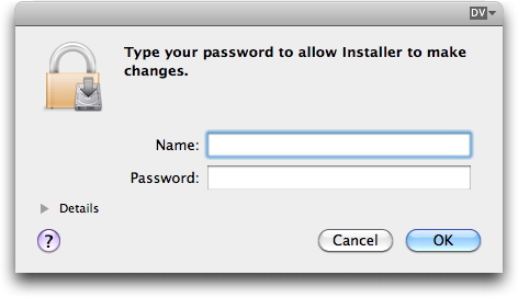 mac install asking for password
